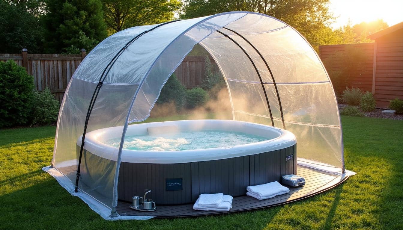 Illustration: Définition et spécificités de l’abri gonflable pour spa