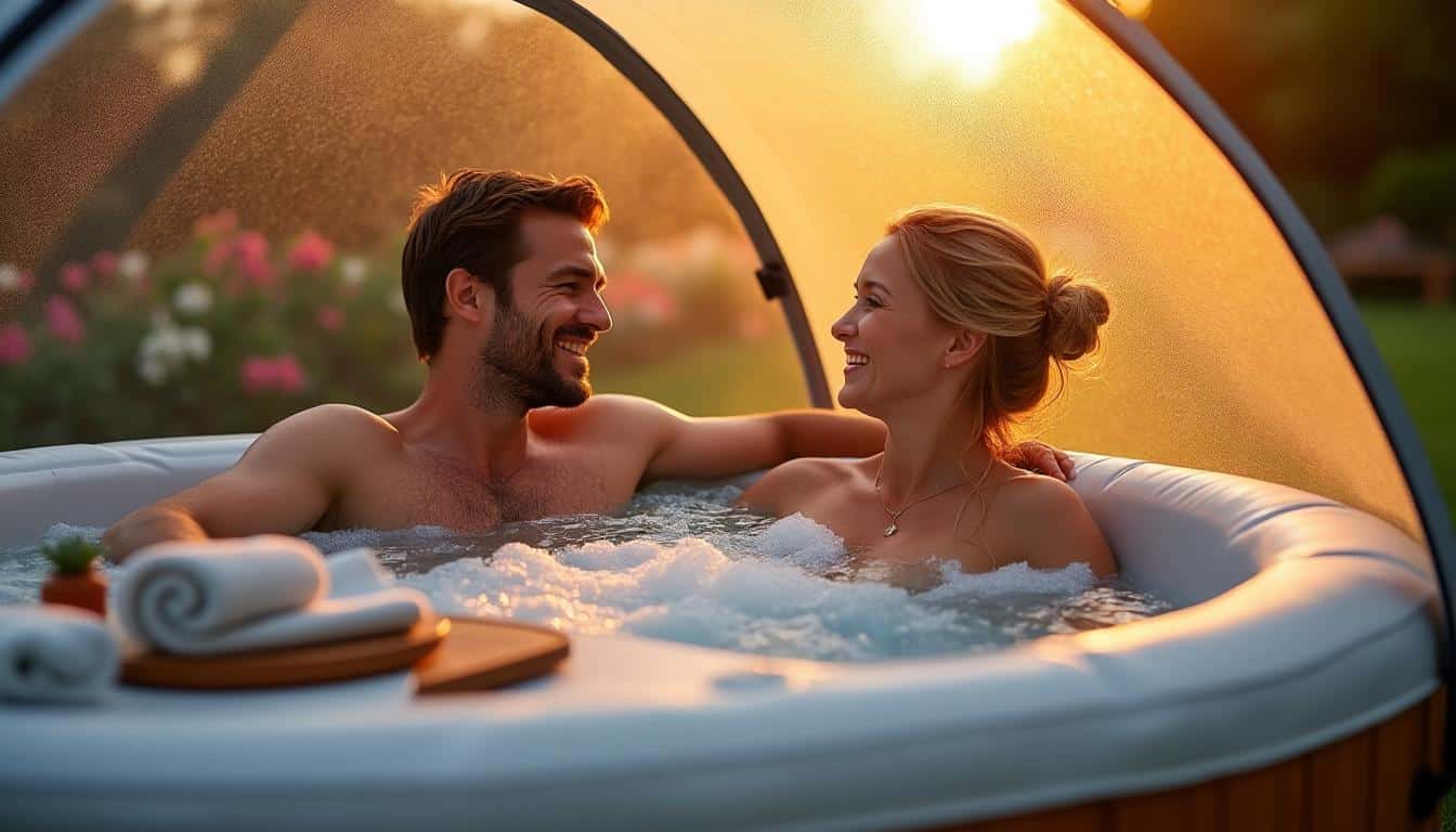 Illustration: Les avantages et bénéfices d’un abri gonflable pour spa