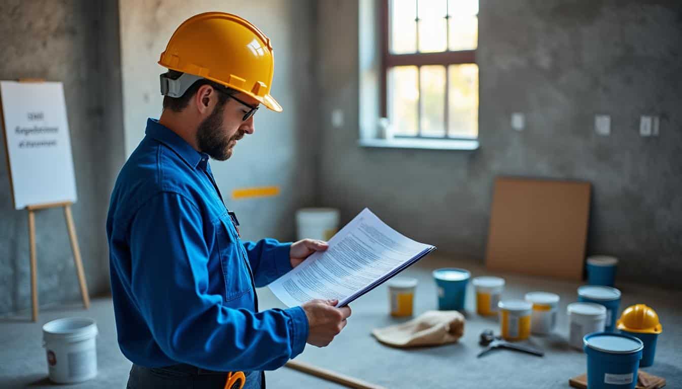 Illustration: Obligations légales et réglementation de l’assurance pour peintre en bâtiment