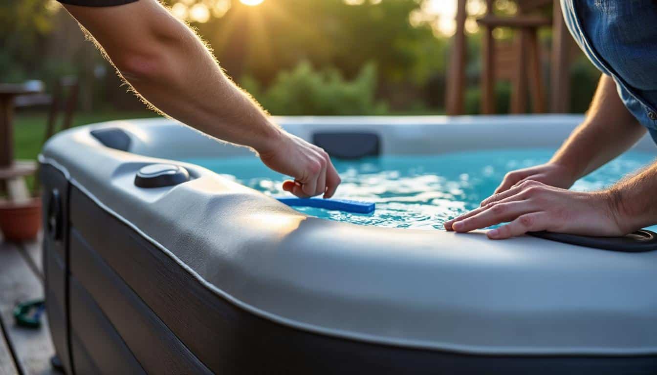 Illustration: Reconnaître les problèmes courants et préparer la réparation d’un spa gonflable