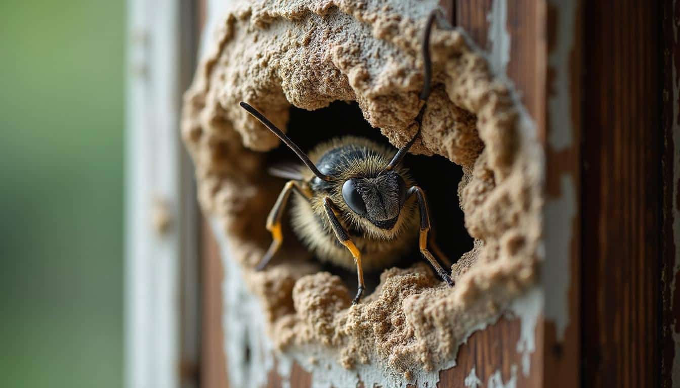 Tout savoir sur le nid de guêpe maçonne à la fenêtre : risques et solutions