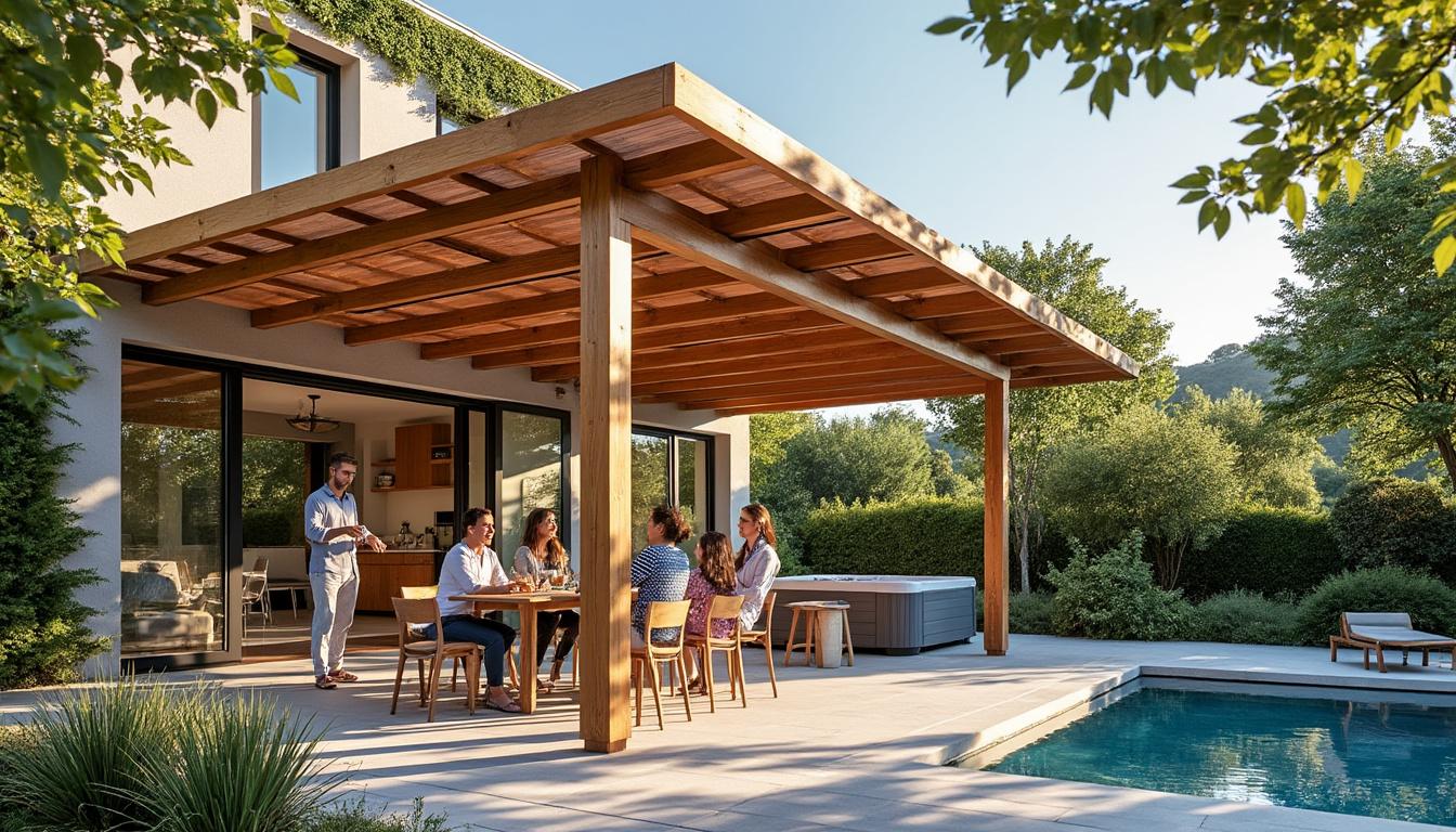 Illustration: Les différents types de pergolas en bois design et leurs usages