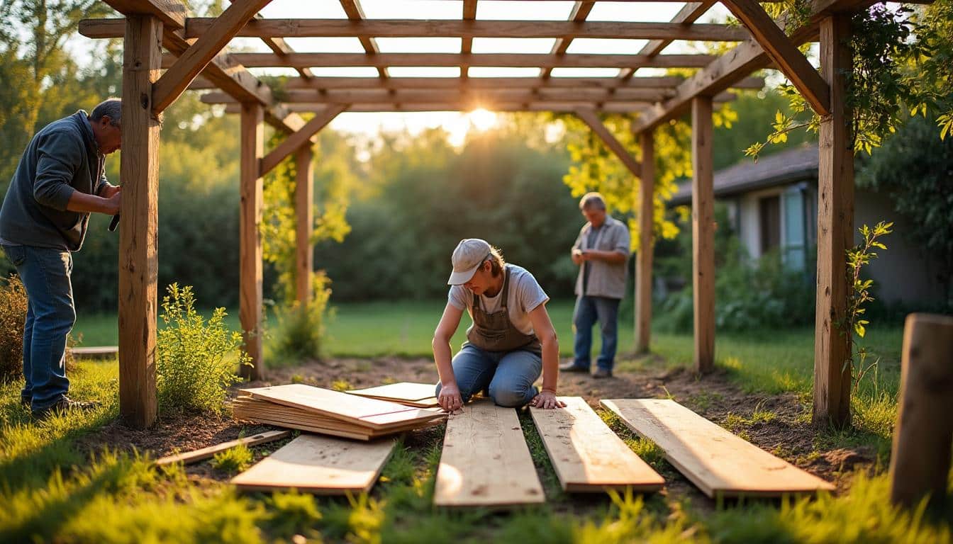 Illustration: Définition et principes de la pergola en bois faite maison