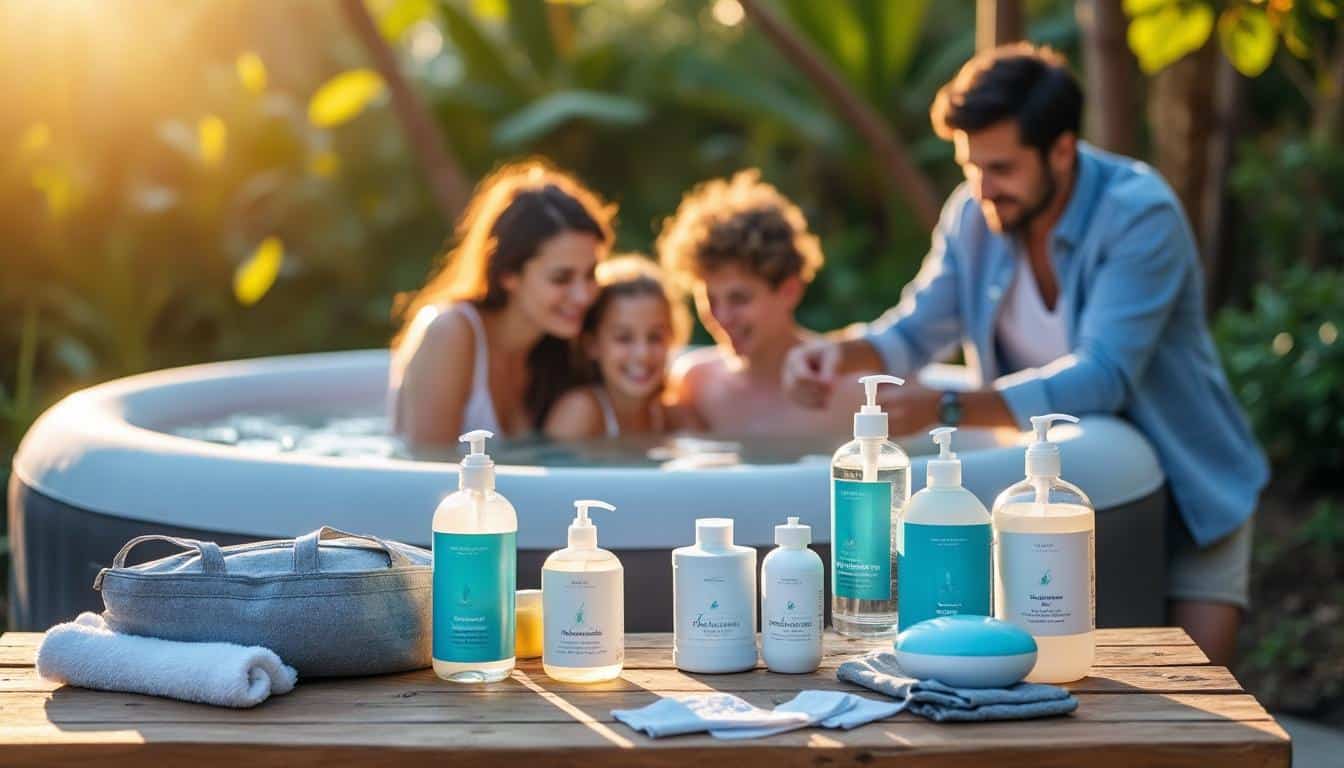 Illustration: Les différents types de produits pour spa gonflable et leurs usages