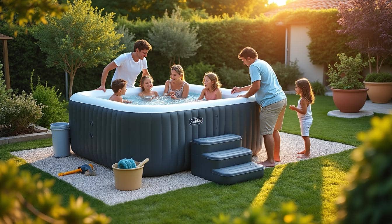 Illustration: Choisir et préparer l’emplacement de son spa gonflable à l’extérieur ou à l’intérieur