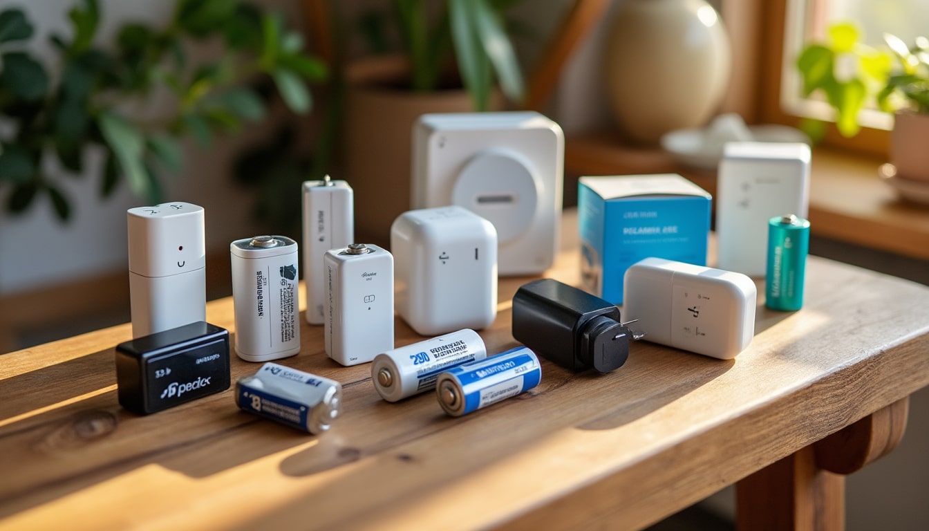 Illustration: Les différents types de batteries pour alarmes de maison et leur compatibilité