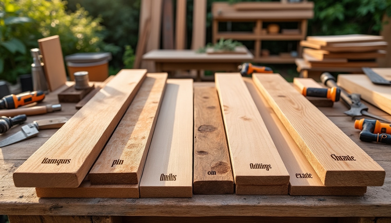 Illustration: Présentation des essences de bois pour construire une pergola