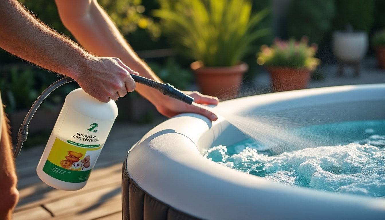 Illustration: Définition et utilité de la bombe anti crevaison pour spa gonflable