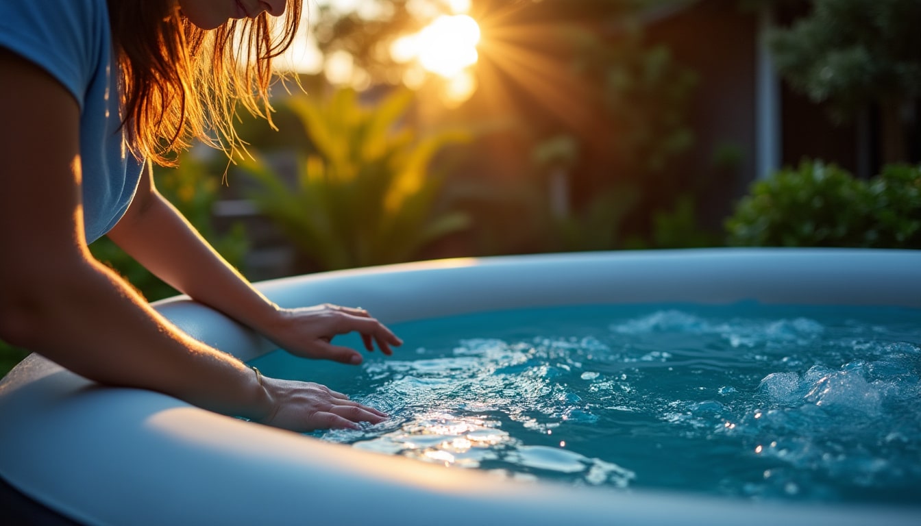 Illustration: Identifier une fuite ou crevaison sur un spa gonflable : méthodes et symptômes