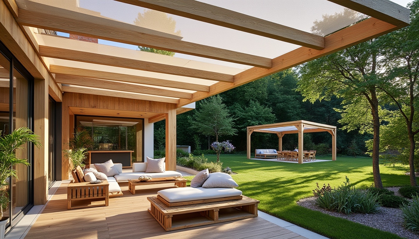 Illustration: Présenter les différentes solutions de couverture pour pergola en bois