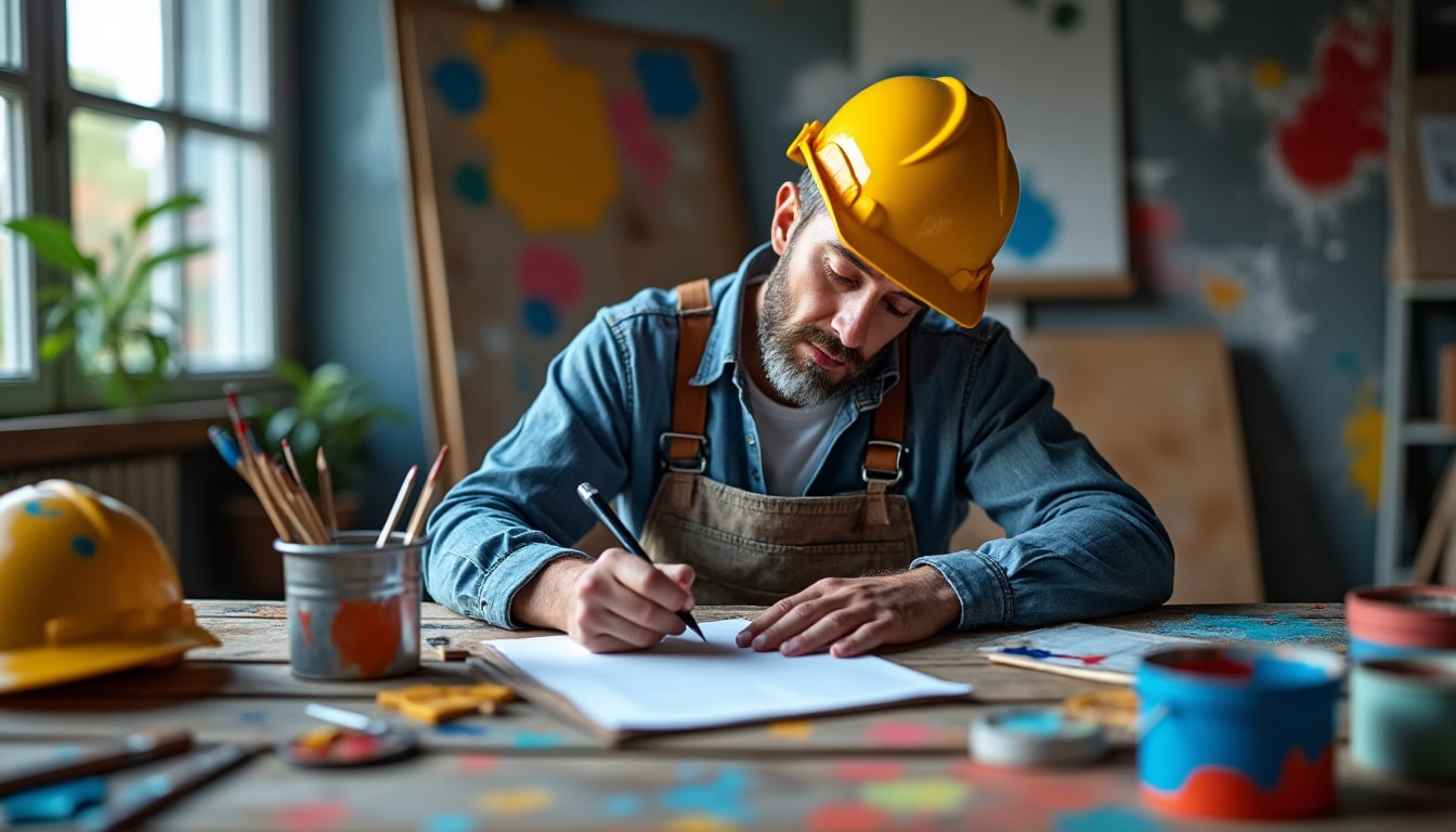 Illustration: Rôle et importance d’une lettre de motivation pour une candidature de peintre en bâtiment