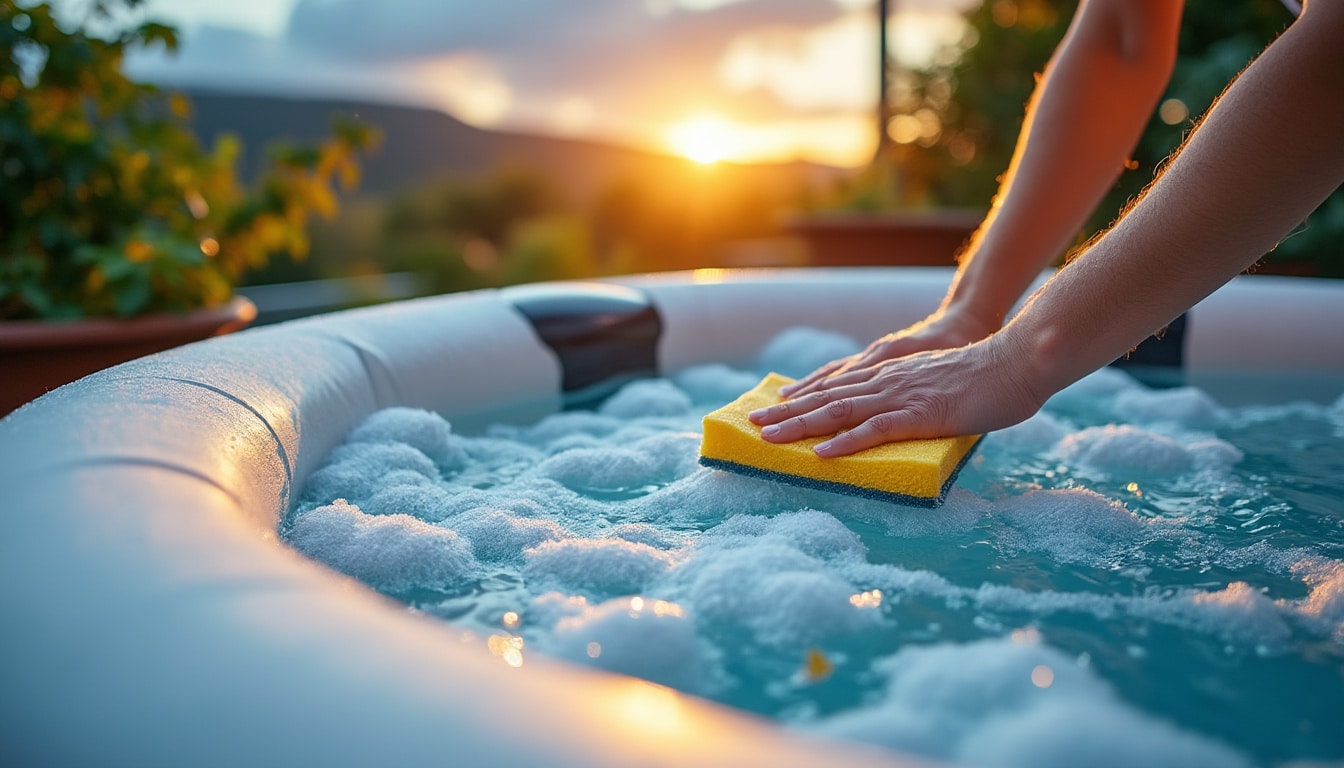Illustration: Pourquoi le nettoyage d’un spa gonflable est essentiel ?