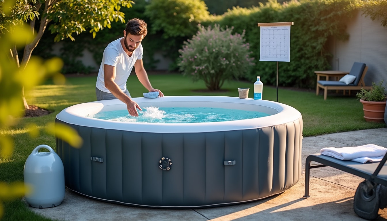 Illustration: Fréquence et organisation du nettoyage d’un spa gonflable