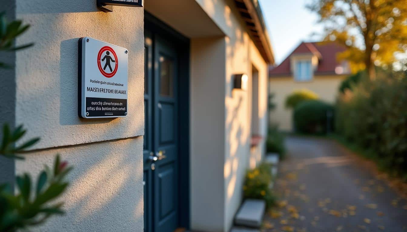 Illustration: Définition et rôle dissuasif de la plaque d’alarme pour la maison