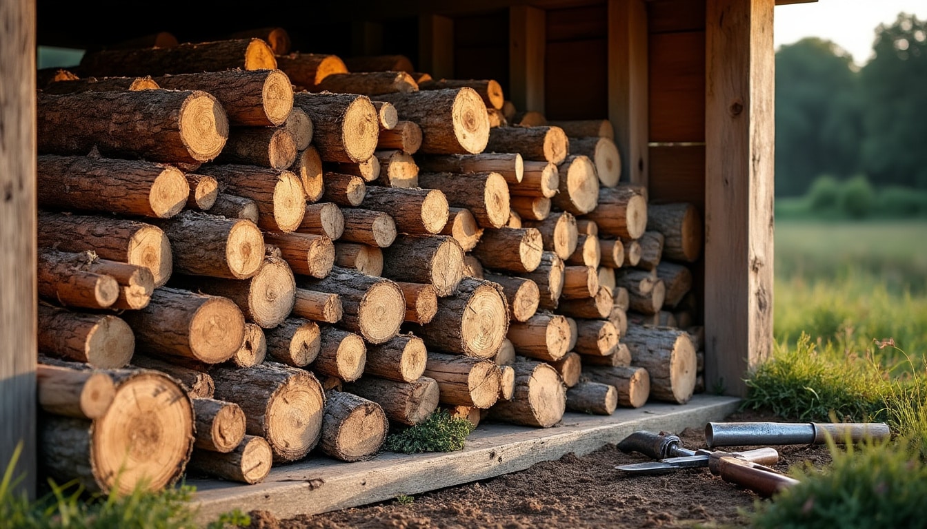Illustration: Définition du stockage de bois de chauffage et son importance