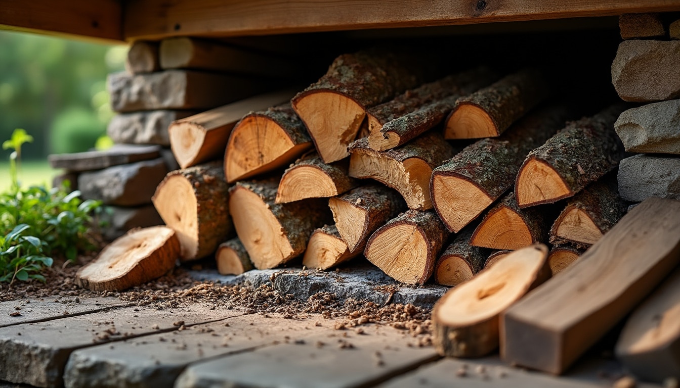 Illustration: Principes essentiels pour bien stocker du bois de chauffage