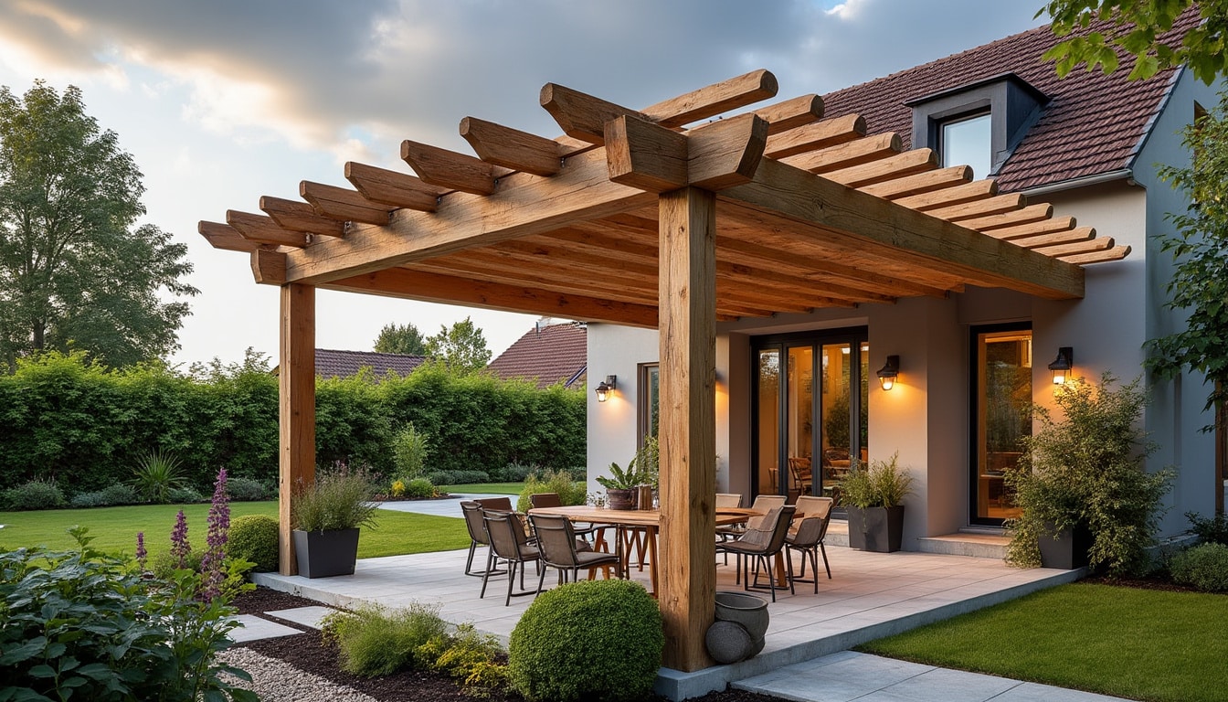 Illustration: Définition et présentation du toit pour pergola en bois