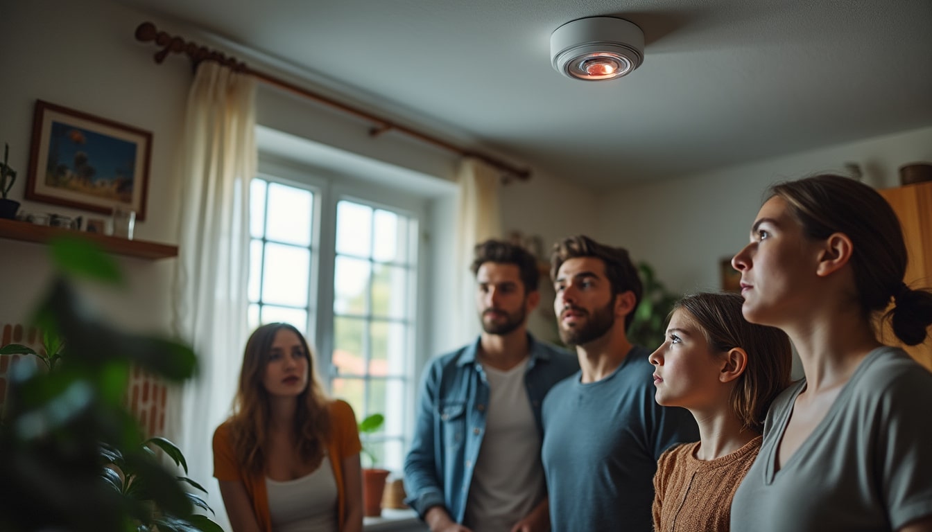 Illustration: Comprendre le fonctionnement d’une alarme incendie de maison qui peut sonner sans raison