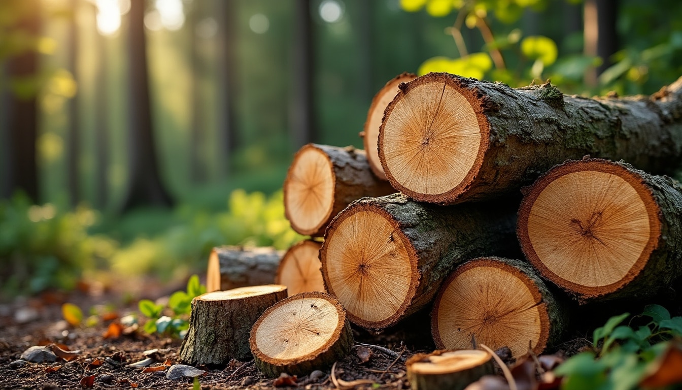 Illustration: Définition et propriétés du bois de châtaignier pour chauffage