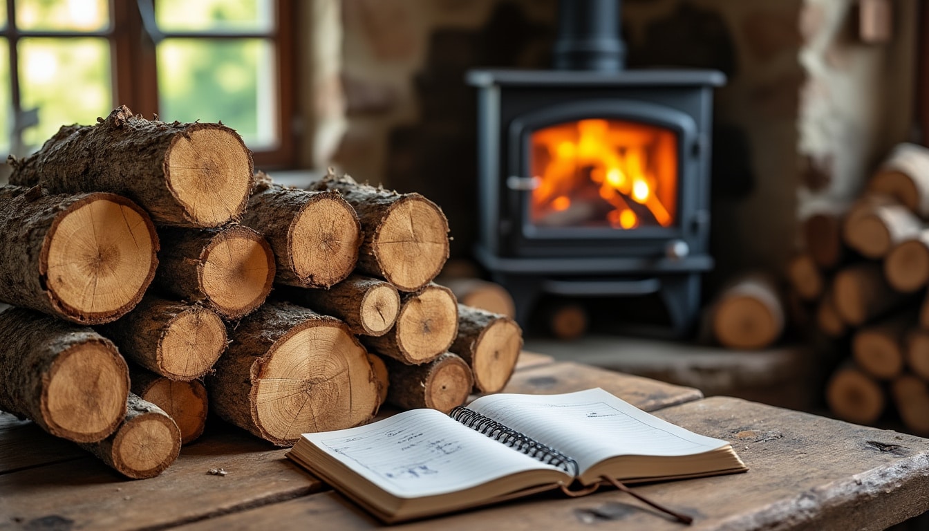 Illustration: Performances énergétiques et pouvoir calorifique du bois de châtaignier pour chauffage