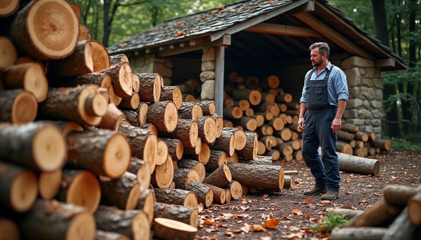 Illustration: Présentation du bois de chauffage en châtaignier : origine et particularités