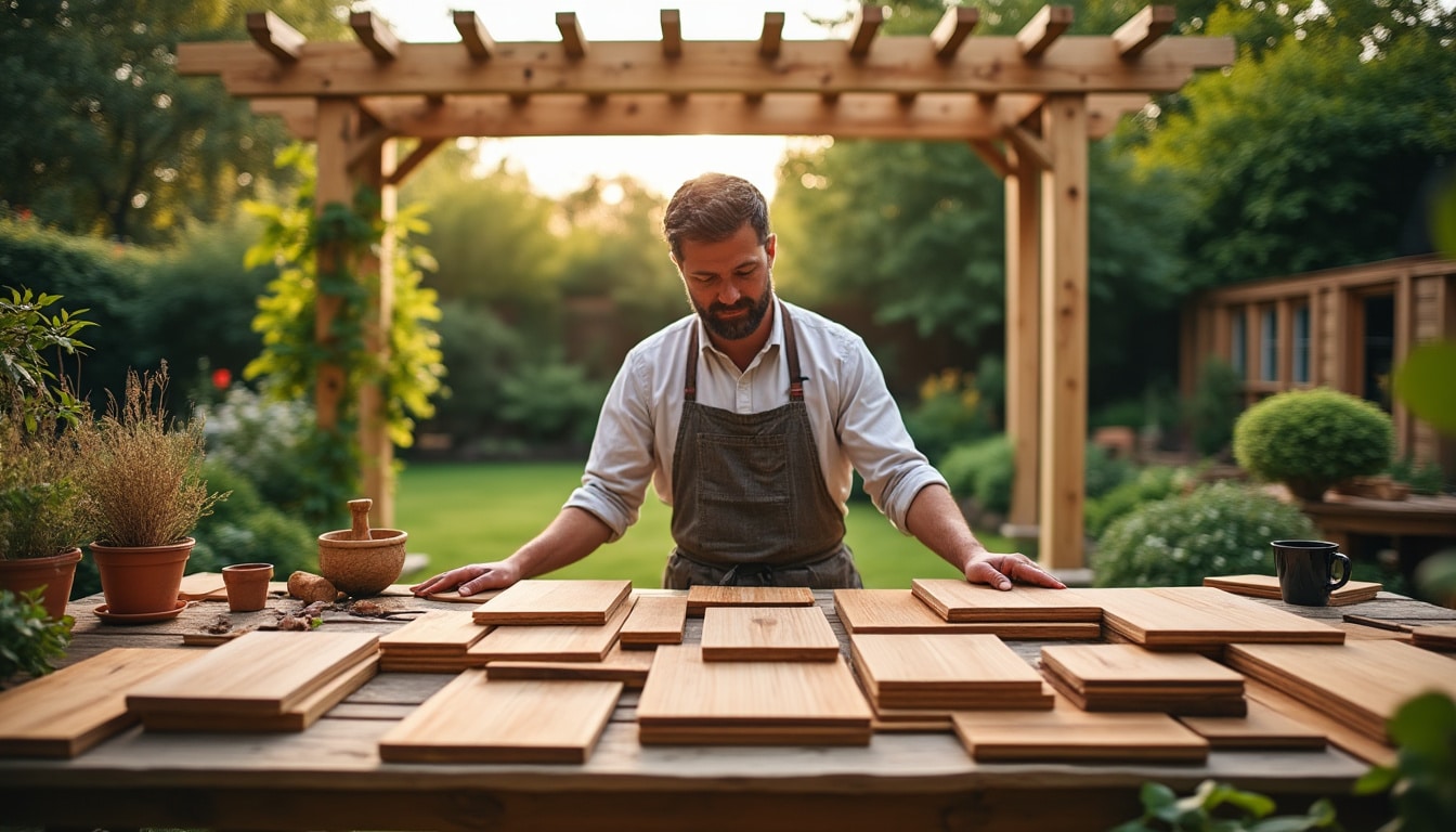 Illustration: Savoir choisir le bois idéal pour une pergola dans son jardin