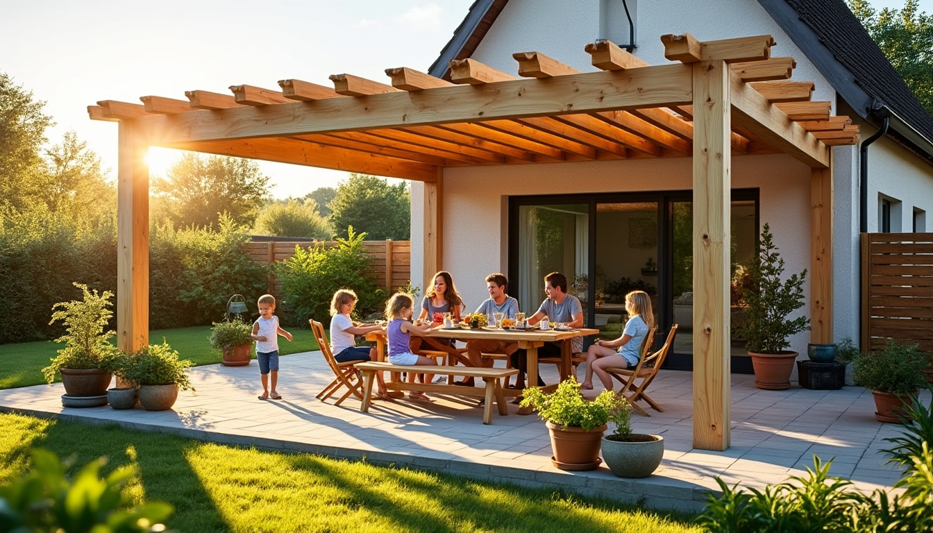 Illustration: Pourquoi choisir une pergola en bois 6x4 pour son extérieur ?