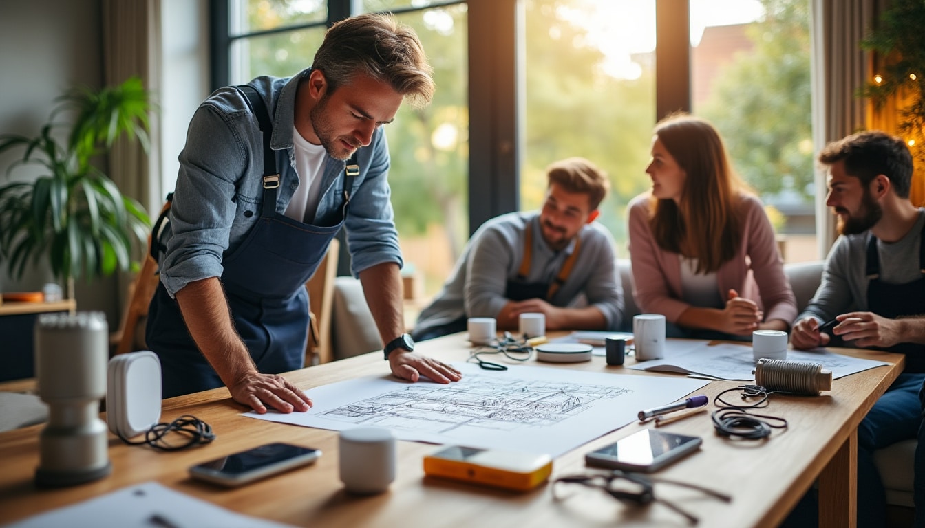 Illustration: Analyse des besoins et préparation à l’installation d’une alarme à la maison