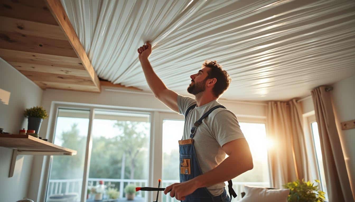 Illustration: Comprendre l’intérêt du lambris PVC pour habiller son plafond