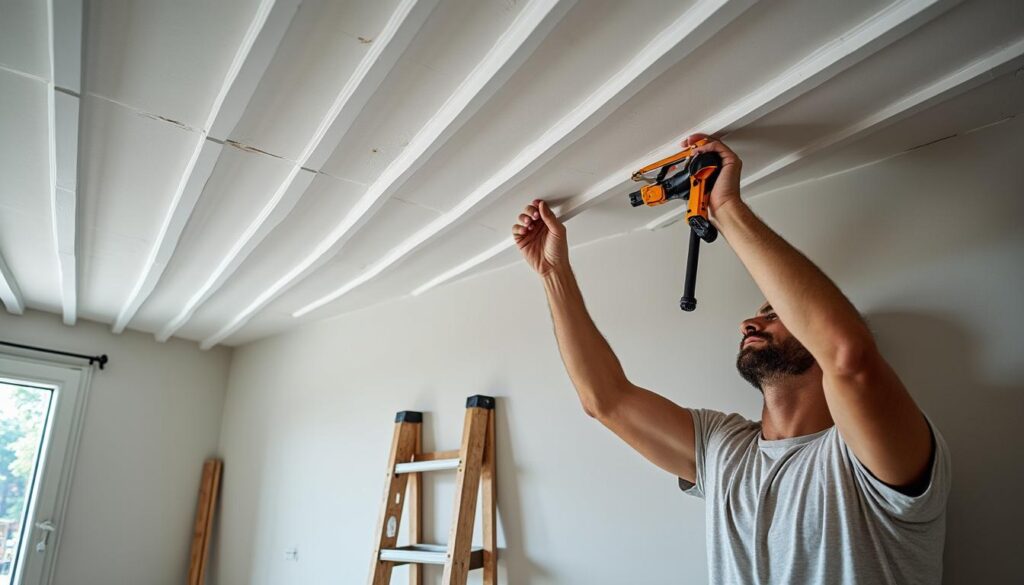 Pose au plafond de lambris PVC : guide complet pour réussir