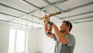 Poser des suspentes au plafond pour un faux plafond