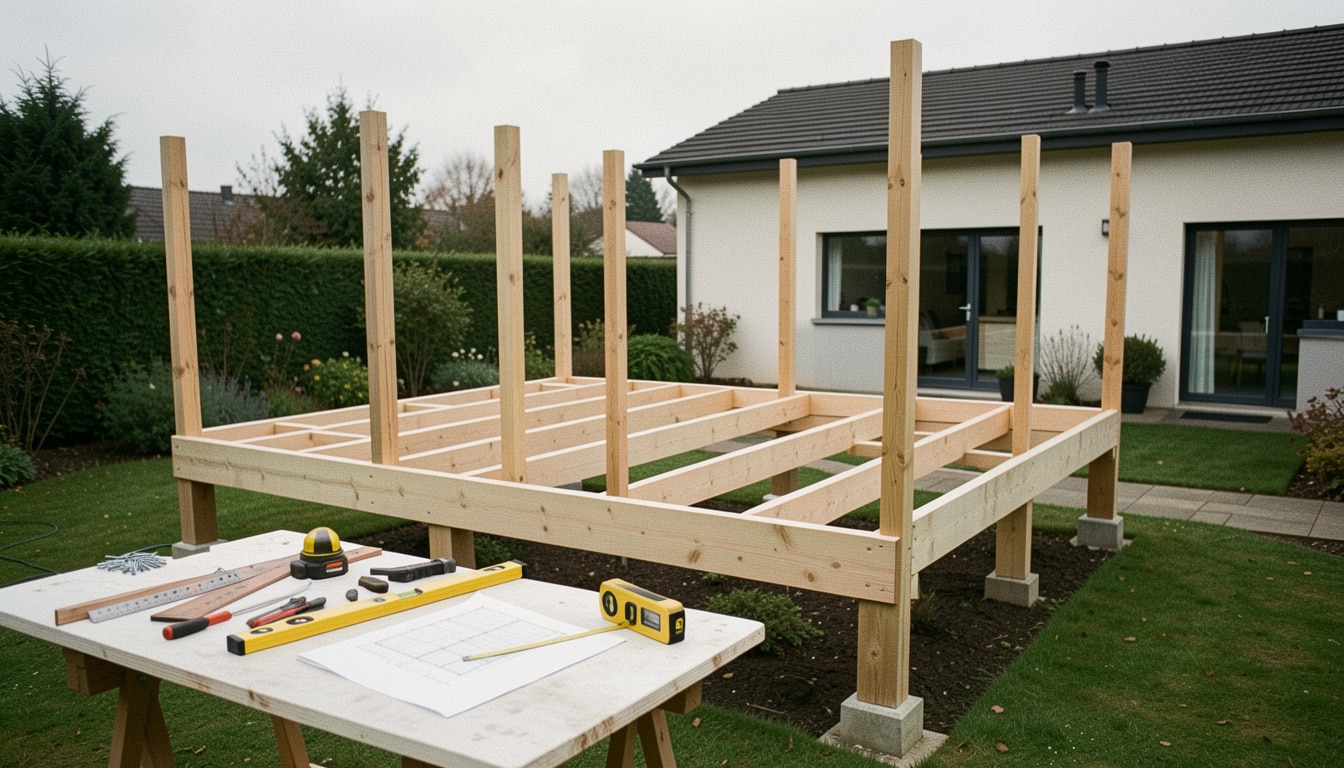Plan d’une terrasse en bois sur pilotis sans erreur