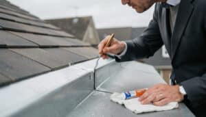 Réparer une gouttière en zinc avec une soudure à froid